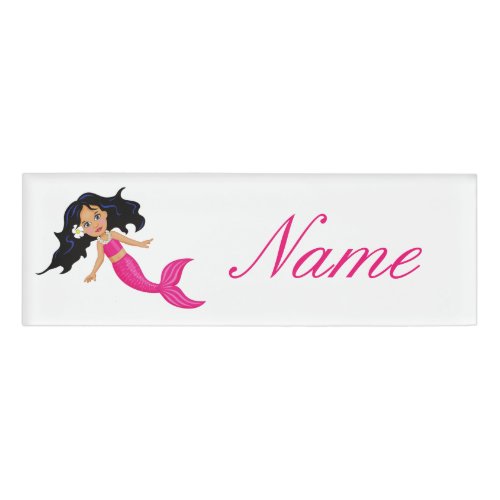 Cute Pink_tailed Mermaid Thunder_Cove Name Tag