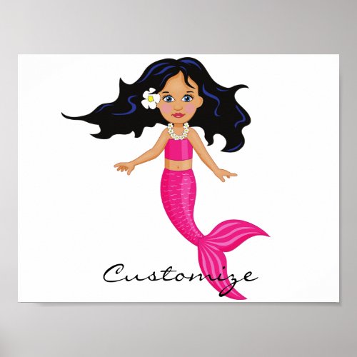 Cute Pink_tailed Mermaid Thunder_Cove Poster
