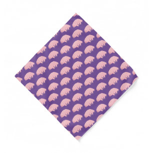 Cute pink tardigrade water bear cartoon bandana