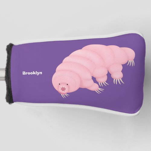 Cute pink tardigrade water bear cartoon golf head cover
