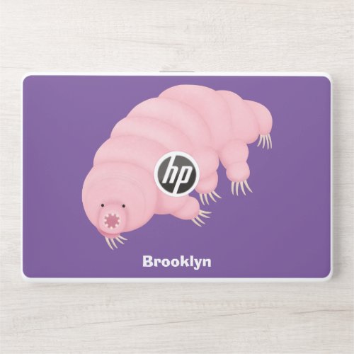 Cute pink tardigrade water bear cartoon HP laptop skin