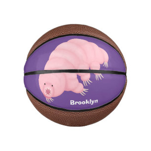 Cute pink tardigrade water bear cartoon  mini basketball