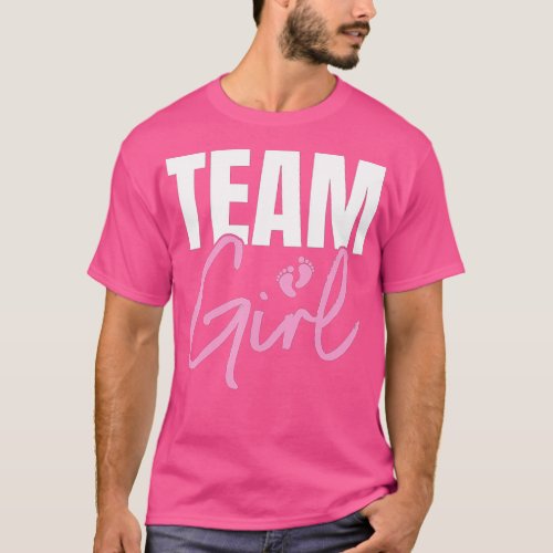 Cute Pink Team Girl gender reveal party Idea for m T_Shirt