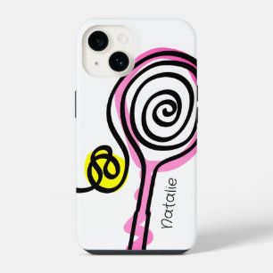 Cute pink tennis racket Case-Mate iPhone 14 Case
