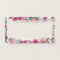 Cute pink tropical floral and foliage frame