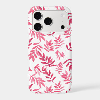 Cute pink tropical leaf pattern beach  iPhone 17 pro case