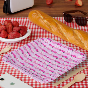 Cute Pink Truck & Trailer RV Adventure  Paper Plates