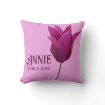 Cute pink tulip Annie name customizable baby girl