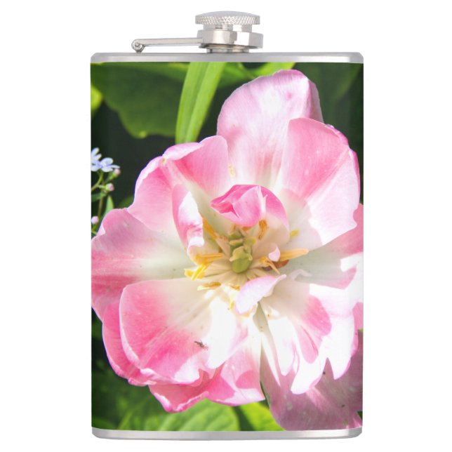 Cute pink tulip flask (Front)