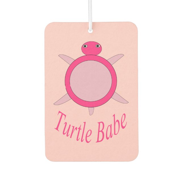 Cute Pink Turtle Babe Air Freshener (Front)