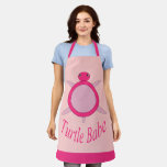 Cute Pink Turtle Babe Apron at Zazzle