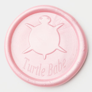 Cute Pink Turtle Babe Bachelorette Party Wax Seal Sticker