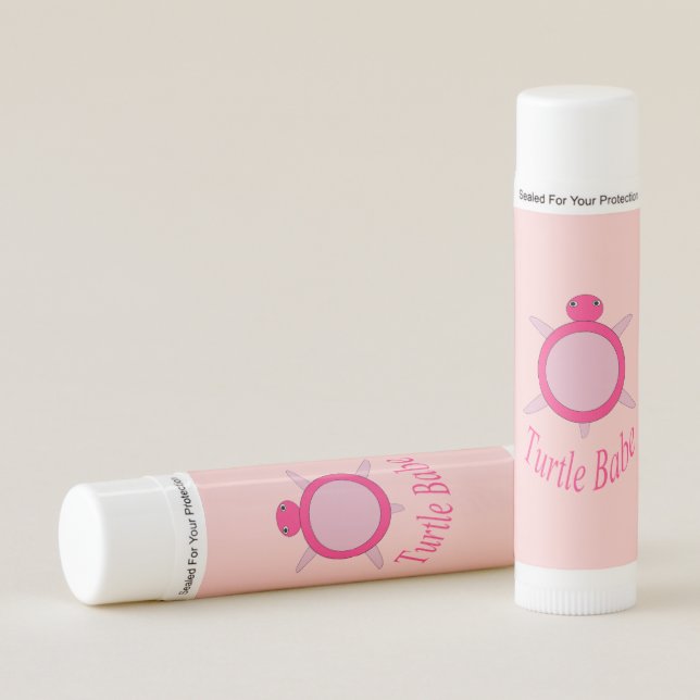 Cute Pink Turtle Babe Lip Balms (Front)