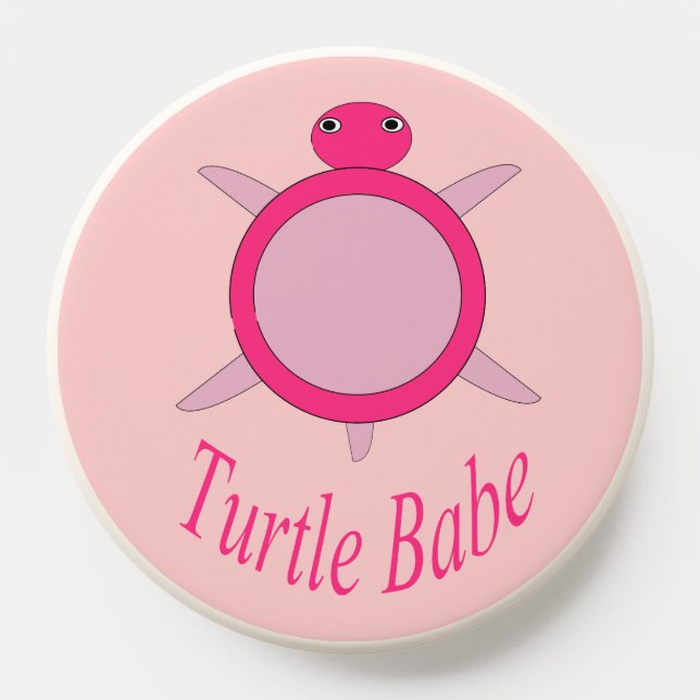 Cute Pink Turtle Babe PopSocket (Popsocket)