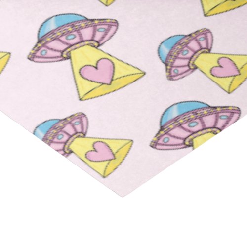 Cute Pink UFO Pattern Tissue Paper