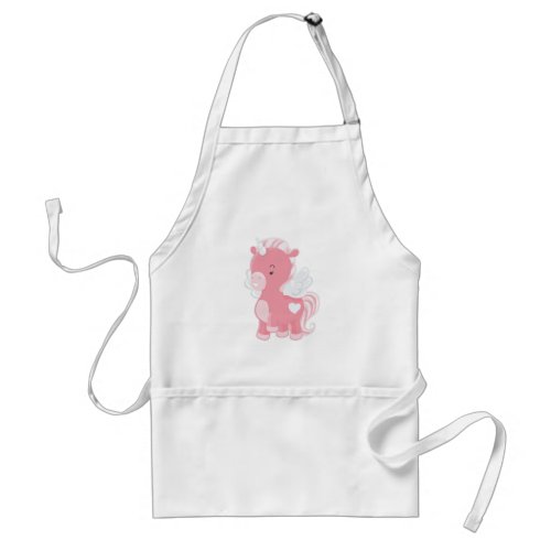 Cute Pink Unicorn Adult Apron