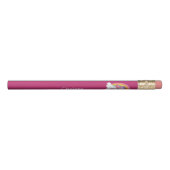 Cute Pink Unicorn and Rainbow Personalized Pencil (Rotated 270)