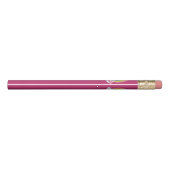 Cute Pink Unicorn and Rainbow Personalized Pencil (Back)