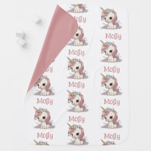 Cute pink Unicorn Baby Blanket