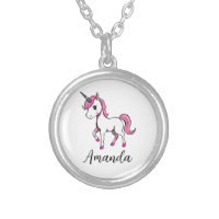 Cute Pink Unicorn Cartoon Name