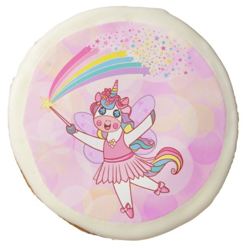Cute Pink Unicorn Fairy Princess Sugar Cookies