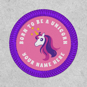 Cute pink unicorn horse clothing patch for girls