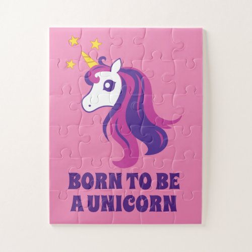 Cute pink unicorn horse puzzle for girl _ 30 pc