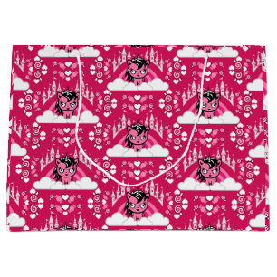 Cute Pink Unicorn Land And Castle Large Gift Bag