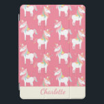 Cute Pink Unicorn Pattern Personalized iPad Pro Cover<br><div class="desc">Cute Pink Unicorn Pattern Personalized iPad Pro Cover</div>