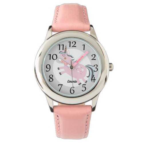 Cute Pink Unicorn Stars Watch