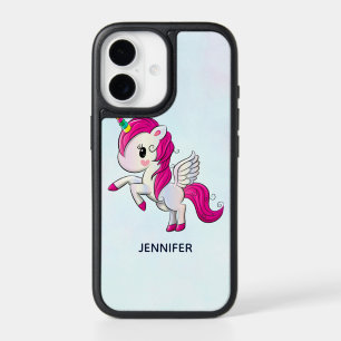 Cute Pink Unicorn with Wings iPhone 17 Case