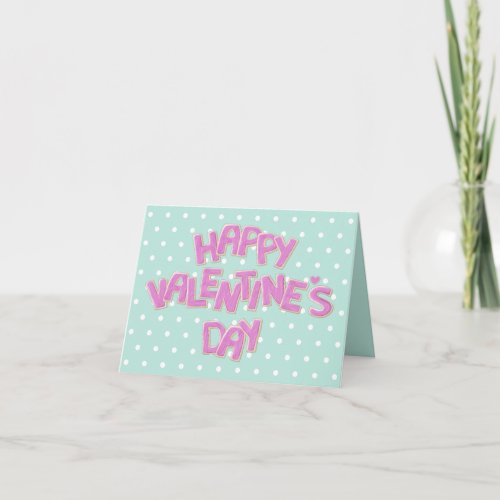 cute pink valentine cutout cookies greeting card