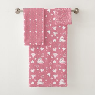 Cute Pink Valentine's Day Hearts and Love
