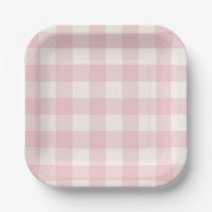 Cute Pink Vintage Bicycle Girl Baby Shower Paper Plates