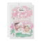 Cute Pink Watercolor First Birthday Party Girl 