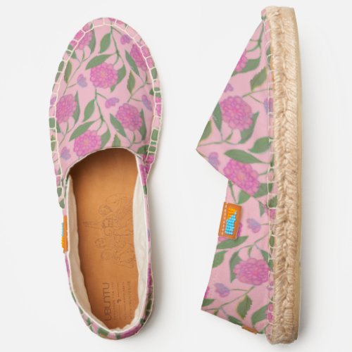  Cute Pink Watercolor Liberty Floral Pattern Girly Espadrilles