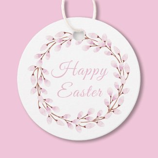 Cute Pink Watercolor **bleep** Willow Happy Easter 