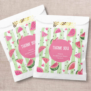 Cute Pink Watermelon, Girl Summer Birthday  Favor Bag