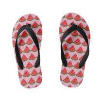 Cute Pink Watermelon Kid's Flip Flops Cute Pink Watermelon Kid's Flip Flops