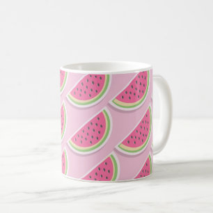 Cute Pink Watermelon Pattern Coffee Mug