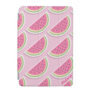 Cute Pink Watermelon Pattern Personalised iPad Mini Cover