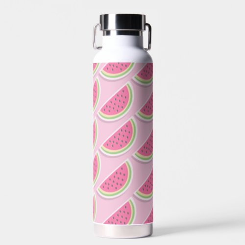 Cute Pink Watermelon Pattern Water Bottle
