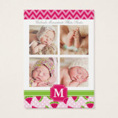 Cute Pink Watermelon Polka Dots Chevron Monogram (Back)