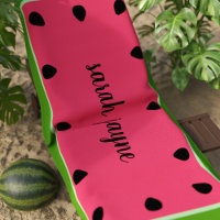 Cute Pink Watermelon Seeds Custom Beach Towel