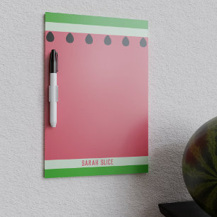 Cute Pink Watermelon Striped Dry Erase Board