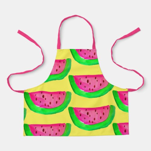 Cute pink watermelon yummy kids apron
