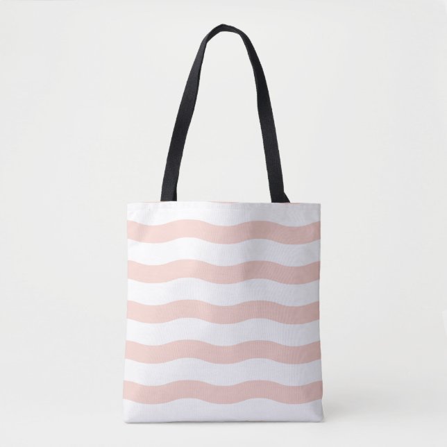 Cute pink waves seamless pattern|Retro pink design Tote Bag (Front)