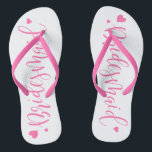 Cute pink wedding party bridesmaid flip flops<br><div class="desc">Cute pink Bridesmaid flip flops,  great bridal party gifts.</div>