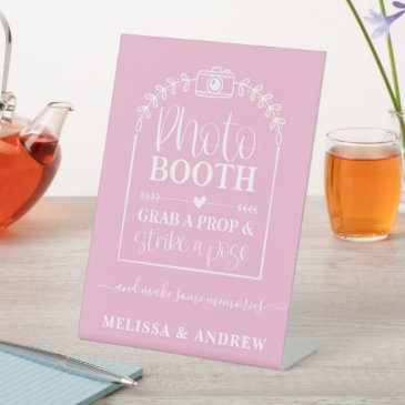 Cute Pink Wedding Photo Booth