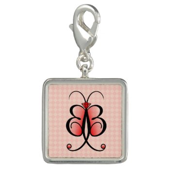 Cute Pink Whimsical Butterfly Fun Bracelet Charms by sunnymars at Zazzle